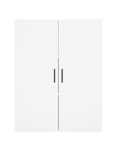 Credenza Bianca 69,5x34x180 cm in Legno Multistrato