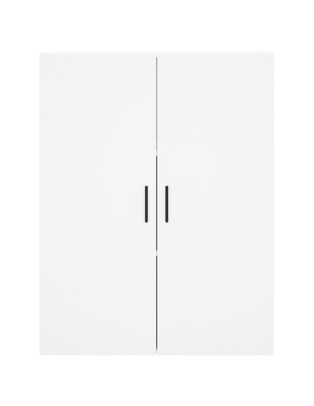 Credenza Bianca 69,5x34x180 cm in Legno Multistrato