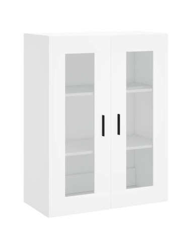 Credenza Bianca 69,5x34x180 cm in Legno Multistrato