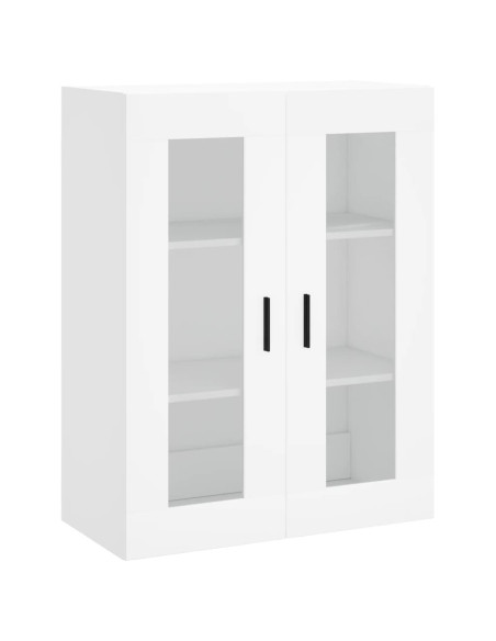 Credenza Bianca 69,5x34x180 cm in Legno Multistrato