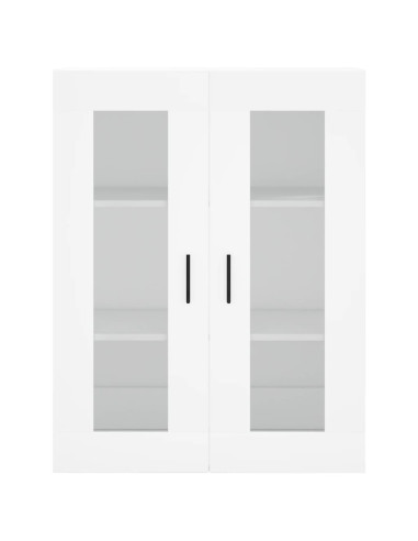 Credenza Bianca 69,5x34x180 cm in Legno Multistrato