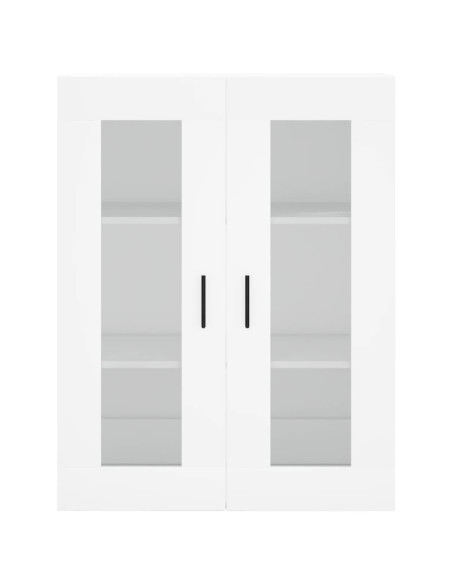 Credenza Bianca 69,5x34x180 cm in Legno Multistrato