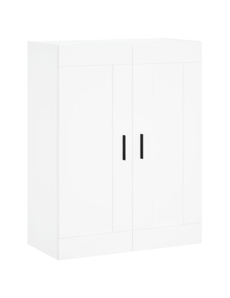 Credenza Bianca 69,5x34x180 cm in Legno Multistrato
