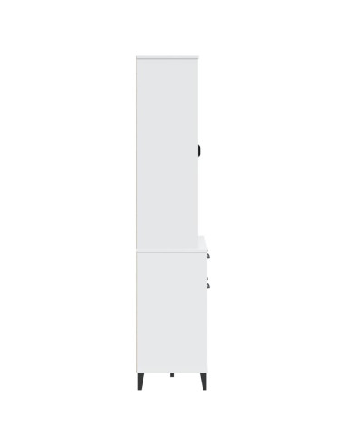 Credenza VIKEN Bianca 80x40x190 cm in Legno Massello di Pino