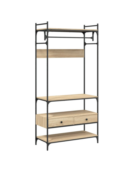 Armadio Cassetti Rovere Sonoma 89x39x184,5 cm Legno Multistrato