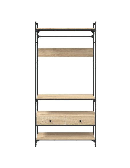 Armadio Cassetti Rovere Sonoma 89x39x184,5 cm Legno Multistrato