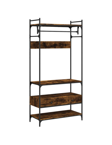 Armadio Cassetti Rovere Fumo 89x39x184,5 cm Legno Multistrato
