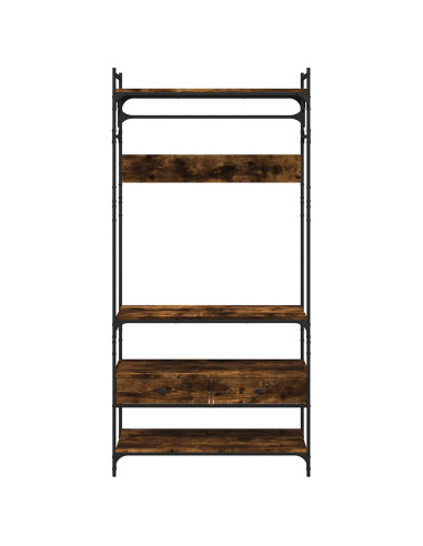 Armadio Cassetti Rovere Fumo 89x39x184,5 cm Legno Multistrato