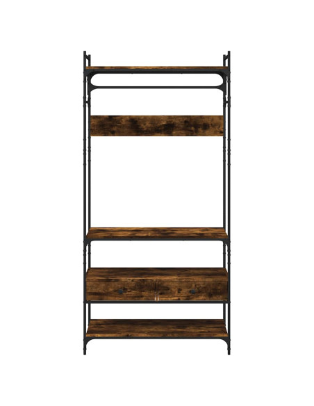 Armadio Cassetti Rovere Fumo 89x39x184,5 cm Legno Multistrato