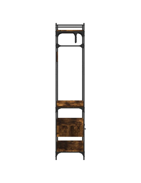Armadio Cassetti Rovere Fumo 89x39x184,5 cm Legno Multistrato