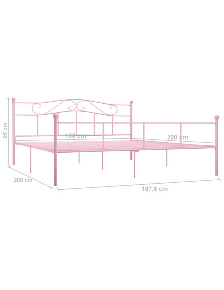 Giroletto Rosa in Metallo 180x200 cm