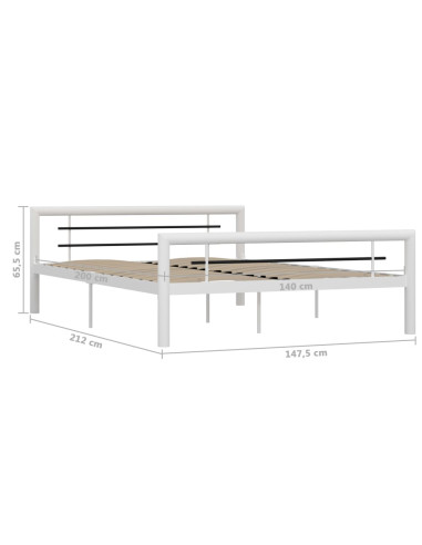Giroletto Bianco e nero in Metallo 140x200 cm