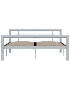Giroletto Grigio e Bianco in Metallo 140x200 cm 2