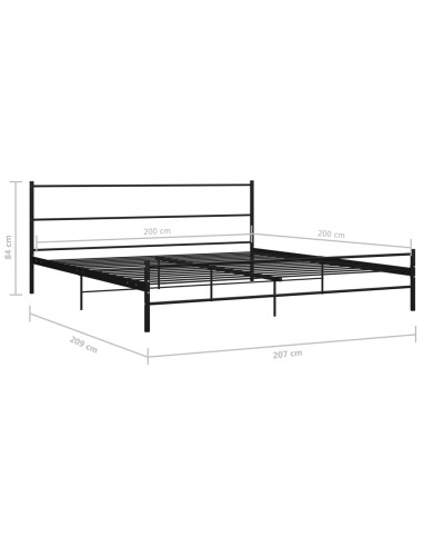 Giroletto Nero in Metallo 200x200 cm