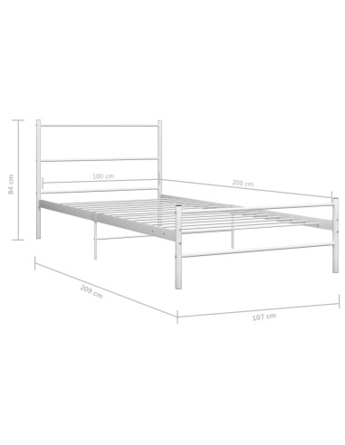 Giroletto Bianco in Metallo 100x200 cm