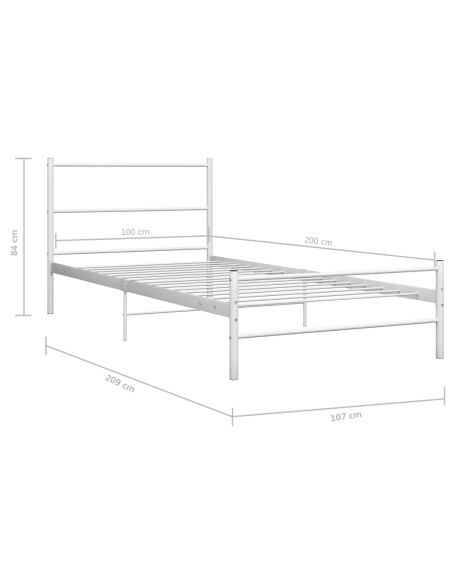 Giroletto Bianco in Metallo 100x200 cm