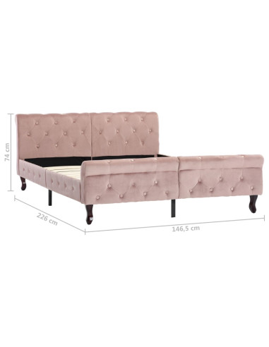 Giroletto Rosa in Velluto 140x200 cm