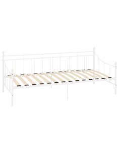 Telaio Divano Letto Bianco in Metallo 90x200 cm 2