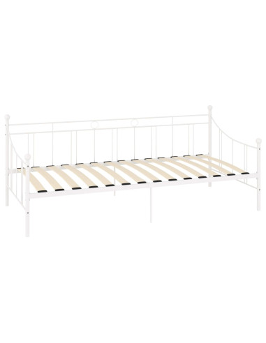 Telaio Divano Letto Bianco in Metallo 90x200 cm