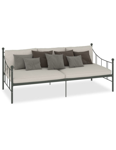 Telaio Divano Letto Grigio in Metallo 90x200 cm
