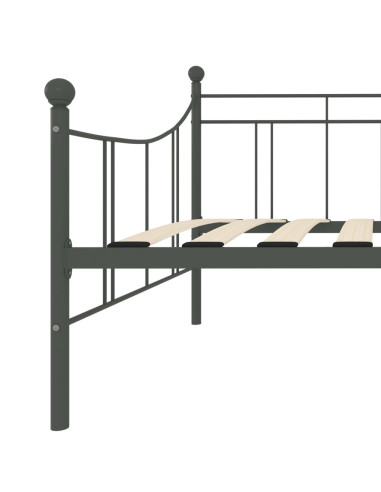 Telaio Divano Letto Grigio in Metallo 90x200 cm