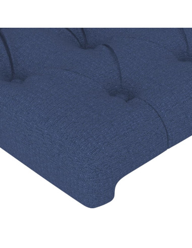 Giroletto con Testiera Blu 200x200 cm in Tessuto