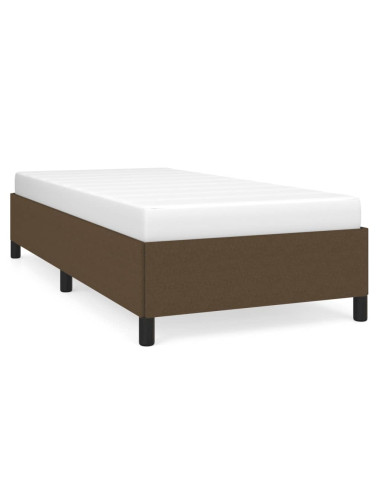 Giroletto senza Materasso Marrone Scuro 100x200 cm Tessuto