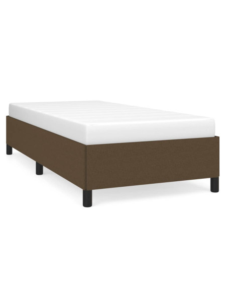 Giroletto senza Materasso Marrone Scuro 100x200 cm Tessuto