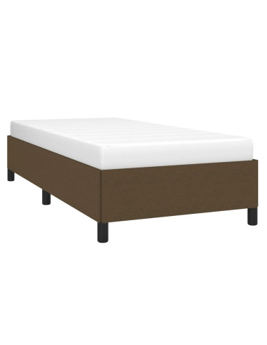 Giroletto senza Materasso Marrone Scuro 100x200 cm Tessuto