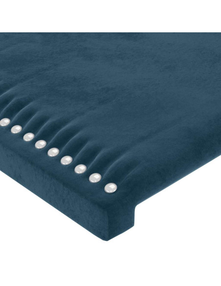 Giroletto senza Materasso Blu Scuro 160x200 cm in Velluto
