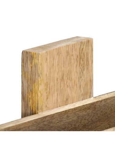 Portariviste a Parete 30x11x72 cm in Legno Massello di Mango