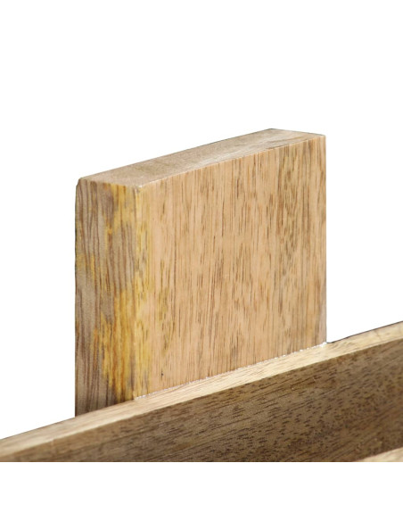 Portariviste a Parete 30x11x72 cm in Legno Massello di Mango