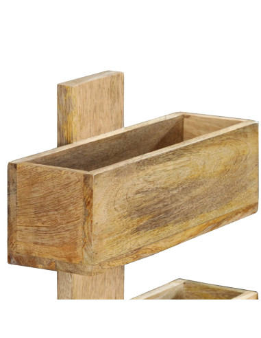 Portariviste a Parete 30x11x72 cm in Legno Massello di Mango