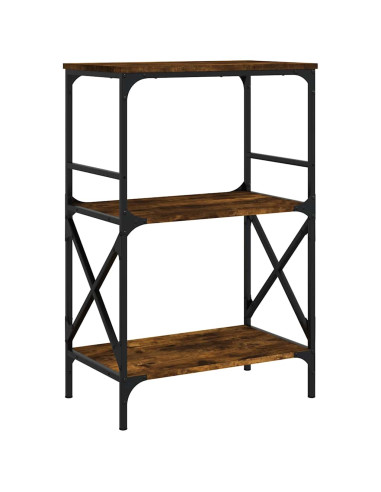 Libreria 3 Ripiani Rovere Fumo 59x35x90,5 cm Legno Multistrato