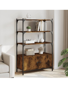Libreria 3 Ripiani Rovere Fumo 70x30x109,5 cm Legno Multistrato