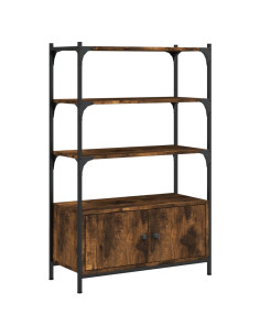 Libreria 3 Ripiani Rovere Fumo 70x30x109,5 cm Legno Multistrato 2