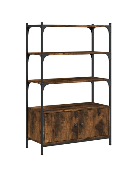 Libreria 3 Ripiani Rovere Fumo 70x30x109,5 cm Legno Multistrato