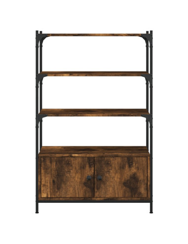 Libreria 3 Ripiani Rovere Fumo 70x30x109,5 cm Legno Multistrato