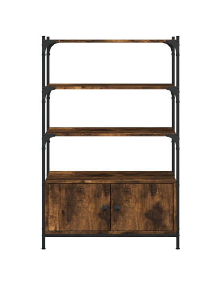 Libreria 3 Ripiani Rovere Fumo 70x30x109,5 cm Legno Multistrato