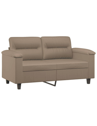Divano a 2 Posti Cappuccino 140 cm in Similpelle