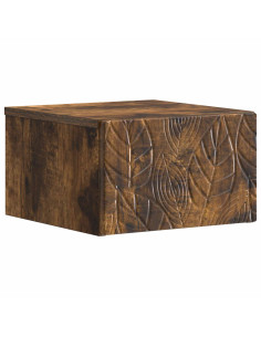 Mobiletto da notte a muro Rovere Fumo 49 x 34,5 x 20 cm