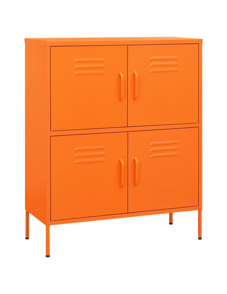 Armadietto Arancione 80x35x101,5 cm in Acciaio