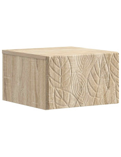 Mobiletto da notte a muro 2 pcs Rovere Sonoma 49 x 34,5 x 20 cm 2