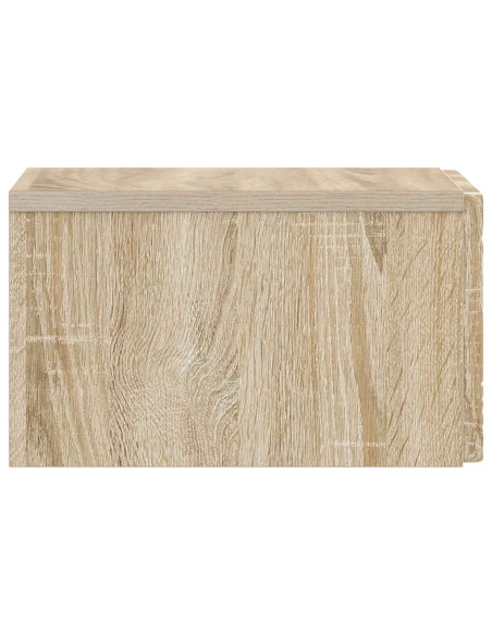 Mobiletto da notte a muro 2 pcs Rovere Sonoma 49 x 34,5 x 20 cm