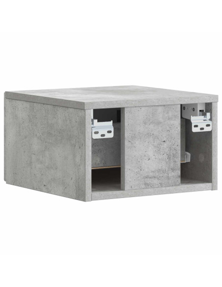 Mobiletto da notte a muro Grigio Cemento 49 x 34,5 x 20 cm