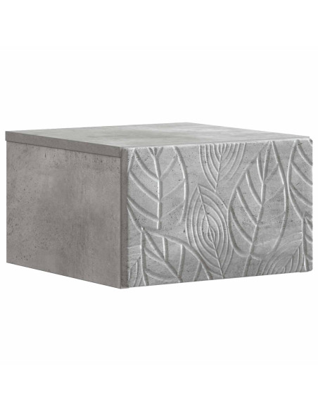 Mobiletto da notte a muro 2 pcs Grigio Cemento