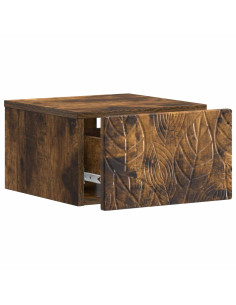 Mobiletto da notte a muro Rovere Fumo 49 x 34,5 x 20 cm 2