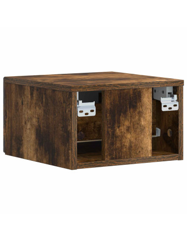 Mobiletto da notte a muro Rovere Fumo 49 x 34,5 x 20 cm