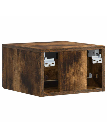 Mobiletto da notte a muro Rovere Fumo 49 x 34,5 x 20 cm