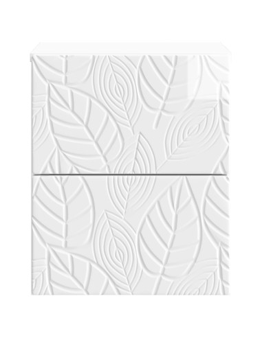 Mobiletto da notte a muro Bianco Lucido 34,5 x 33 x 40 cm